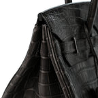 Matte Niloticus Crocodile Birkin 35 Graphite