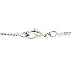Enamel CC Padlock Heart Key Necklace  Silver Rose Salmon