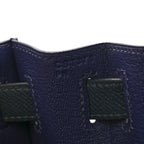 Epsom Sombrero Taurillon Clemence Kellygraphie Lettre H Kelly Sellier 28 Vert Cypress Bleu Obscur Malachite Bleu Encre