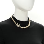 Pearl CC 100th Anniversary Necklace Light Gold