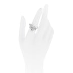 18K White Gold Diamond Plume De Chanel Ring 53 6.5