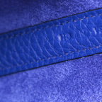 Taurillon Clemence Matte Alligator Picotin Lock Touch 22 MM Bleu Electrique
