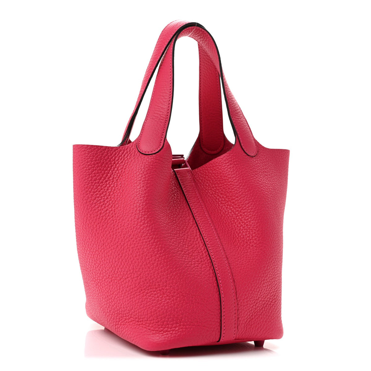 Taurillon Clemence Monochrome Picotin Lock 18 PM Rose Mexico