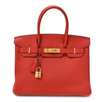 Togo Horseshoe Birkin 30 Rouge Pivoine Rose Lipstick