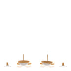 Pearl CC Tags Drop Earrings Gold