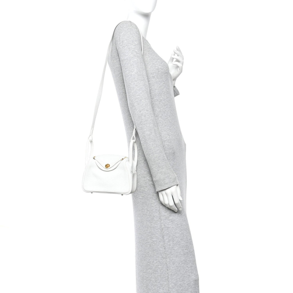 Taurillon Clemence Mini Lindy 20 New White
