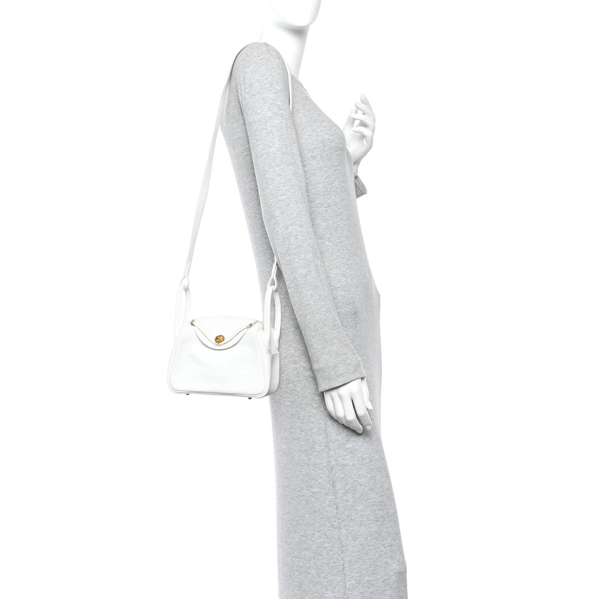 Taurillon Clemence Mini Lindy 20 New White