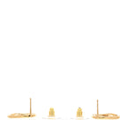 Metal CC Swirl Earrings Gold