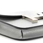 Metallic Chevre Chamkilight Constance Slim Wallet Argent