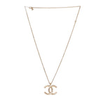 Crystal CC Pendant Necklace Gold
