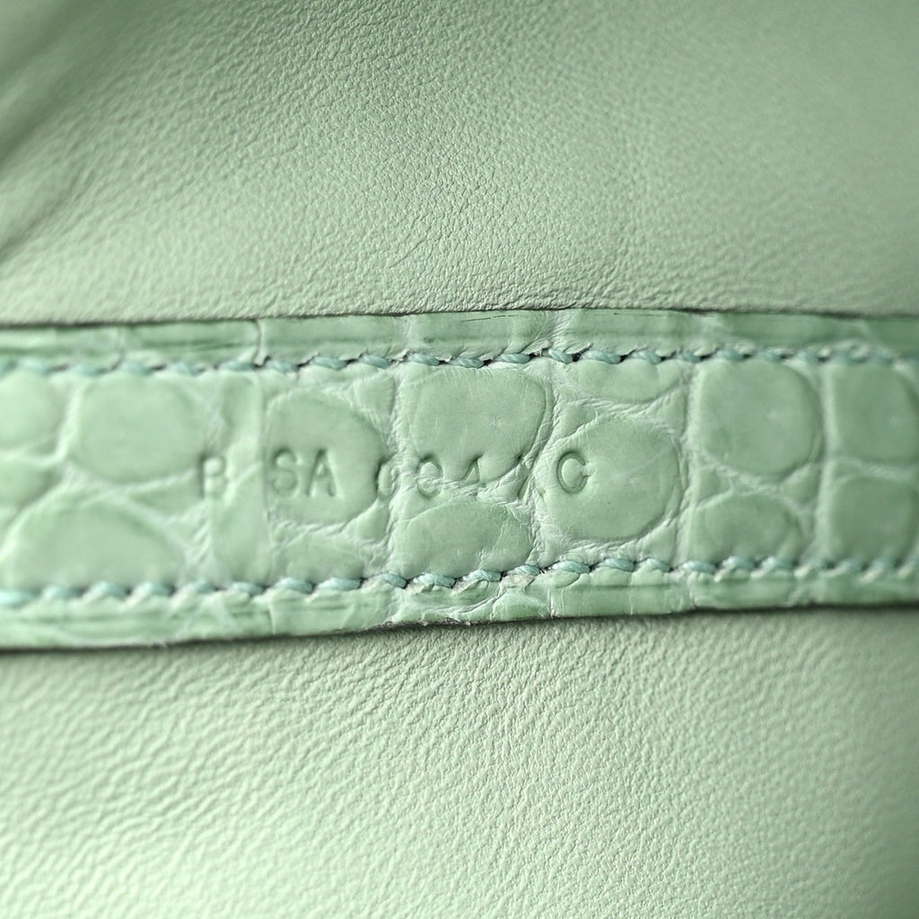 Matte Alligator Picotin Lock 18 Vert D Eau Vert D'Eau