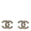 Baguette Crystal CC Earrings Silver