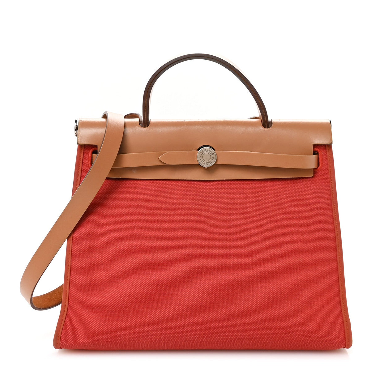 Vache Hunter Toile Herbag Zip 31 PM Rouge Tomate Natural