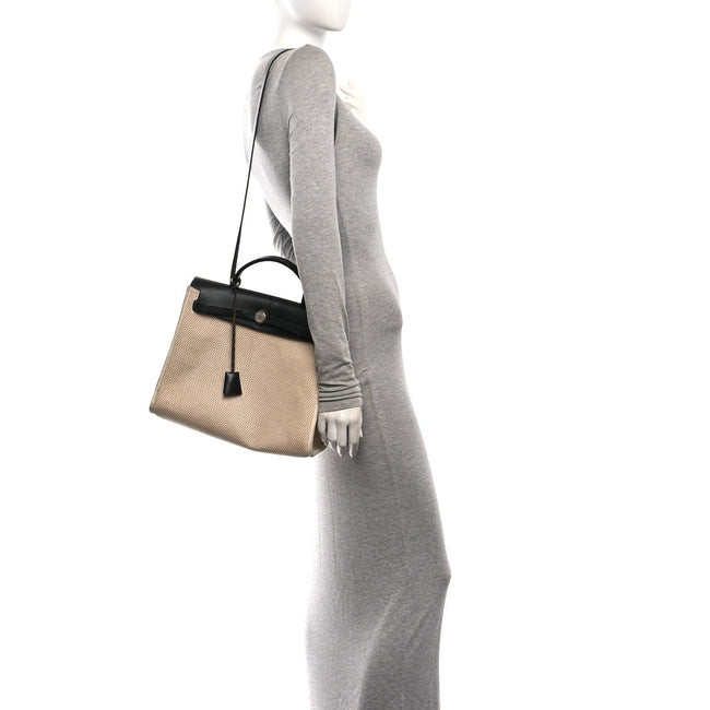 Toile GM Vache Calfskin Herbag 30 PM Natural Black Natural Black Main Image