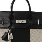 Hunter Criss Viking Evergrain Flag HAC Birkin 40  Ecru Black