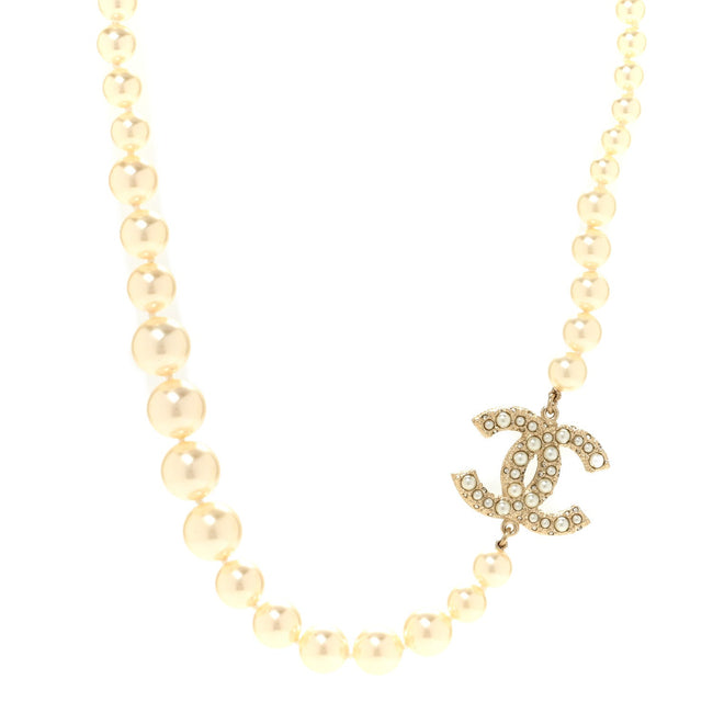 Pearl CC 100th Anniversary Necklace Light Gold Hover Image