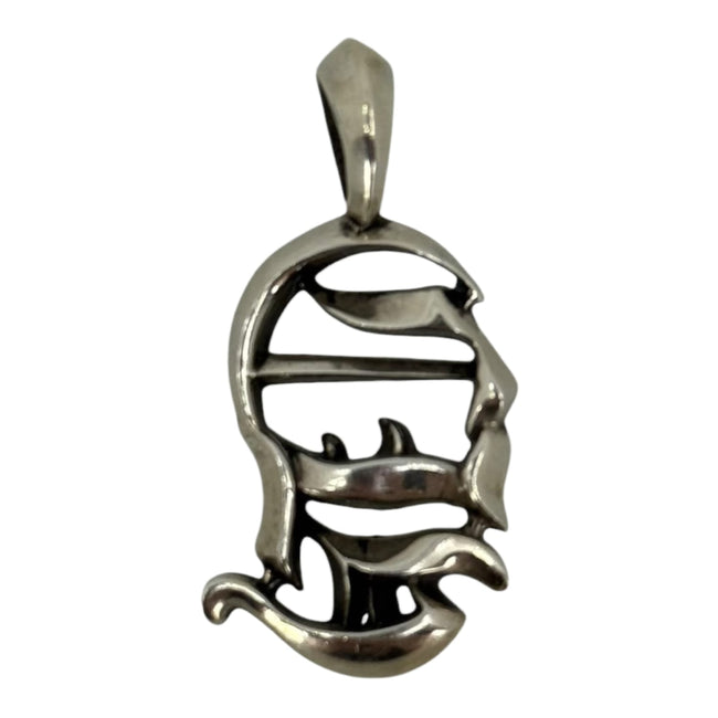 Chrome Hearts CH Logo Silver Vertical Logo Pendant Hover Image