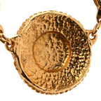Metal CC Medallion Necklace Gold