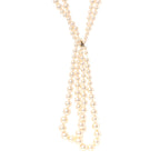 Pearl Multi Strand CC Necklace Gold