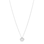 18K White Gold Diamond Bouton de Camelia Pendant Necklace