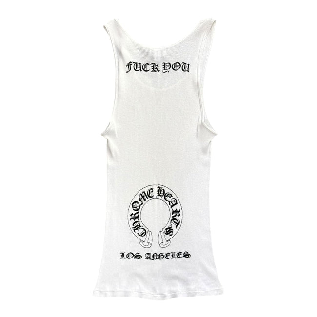 Chrome Hearts Vintage Los Angeles Exclusive Fuck You Tank Top White Hover Image