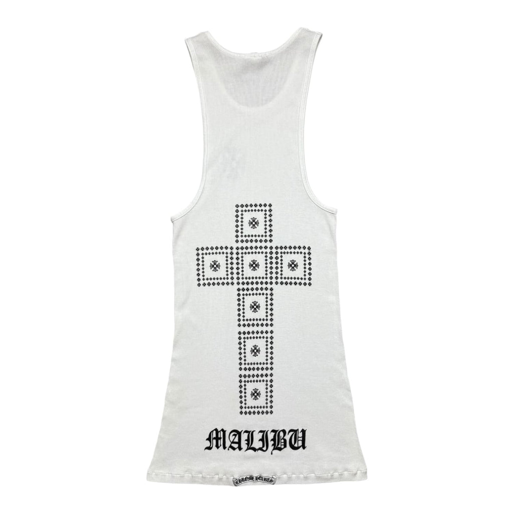 Chrome Hearts Vintage Malibu Exclusive Cross Tank Top White