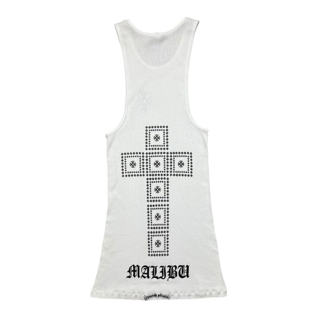 Chrome Hearts Vintage Malibu Exclusive Cross Tank Top White Main Image