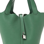 Taurillon Clemence Picotin Lock 22 MM  Vert Jade