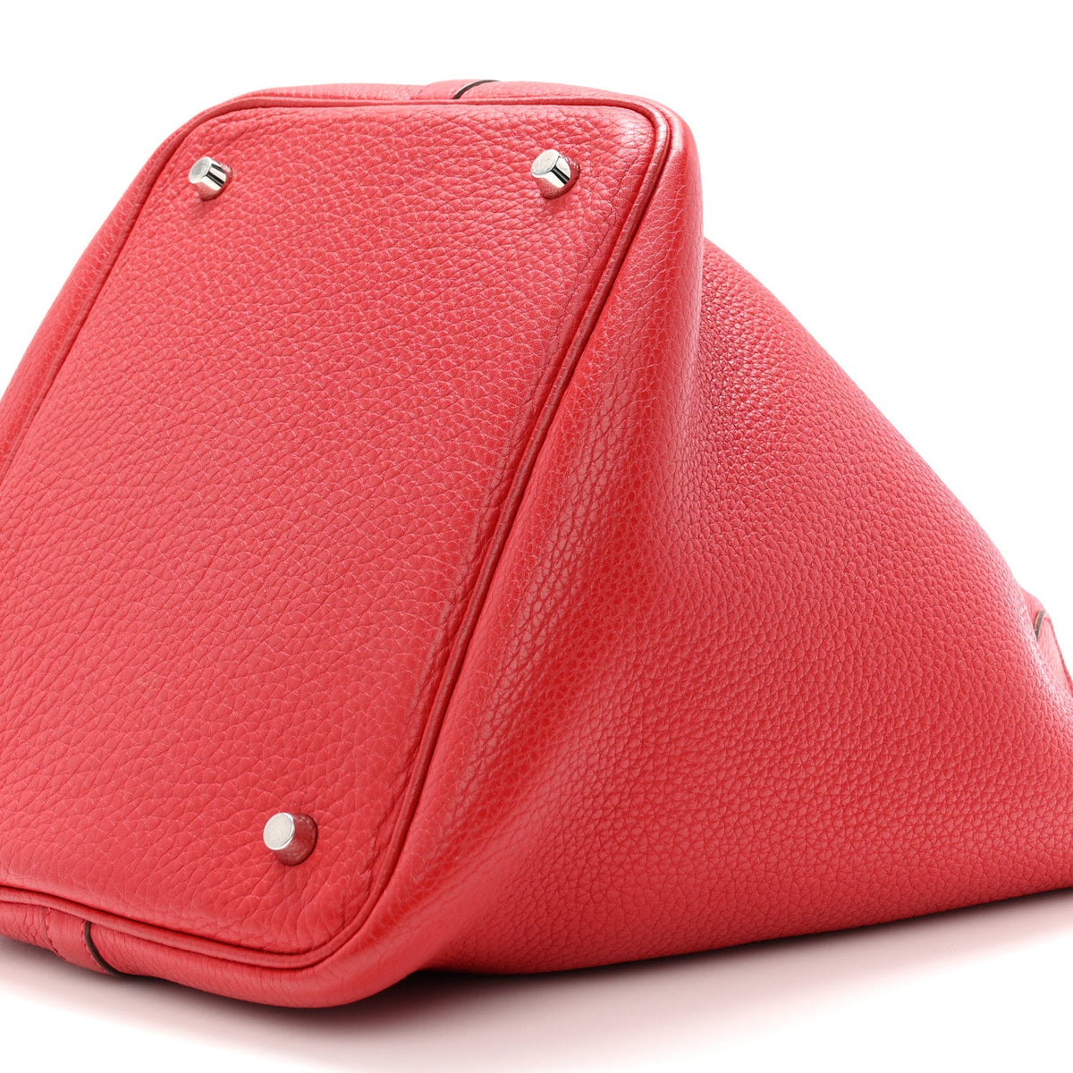 Taurillon Clemence Picotin Lock 22 MM Rouge Casaque