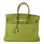 Togo Birkin 35 Vert Anis
