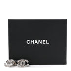 Baguette Crystal CC Drop Earrings Silver