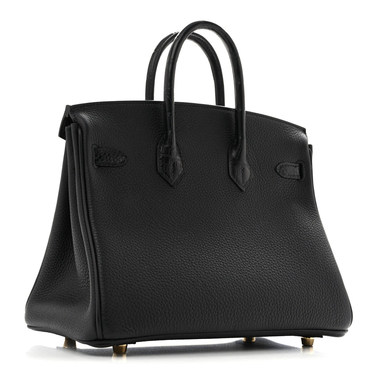 Togo Matte Alligator Birkin Touch 25 Black