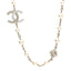 Pearl Crystal CC Short Necklace Gold