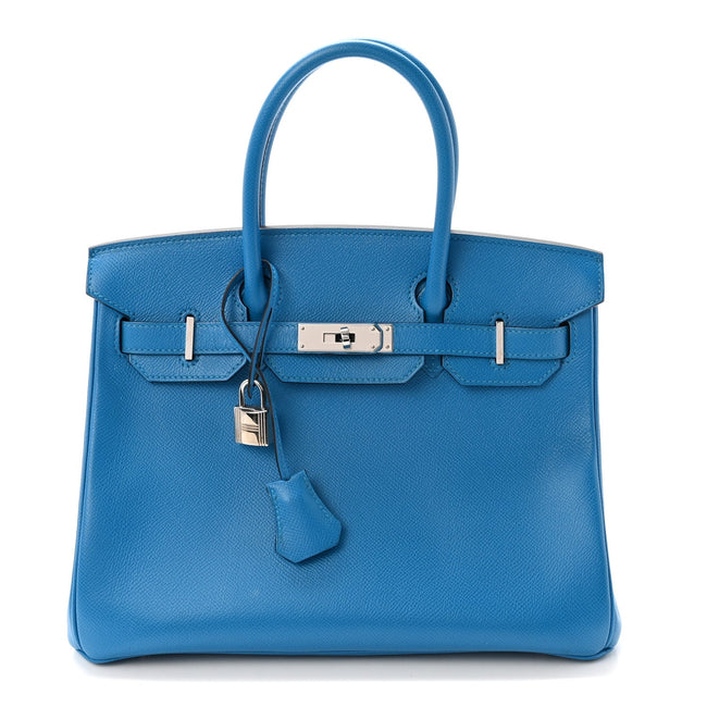 Epsom Birkin 30 Bleu Frida Hover Image
