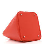 Epsom Tressage De Cuir Picotin Lock 22 MM Rouge Coeur Bleu du Nord Rouge H