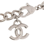 Metal Patent CC Double Chain Choker Black Silver