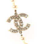 Pearl CC 100th Anniversary Necklace Light Gold