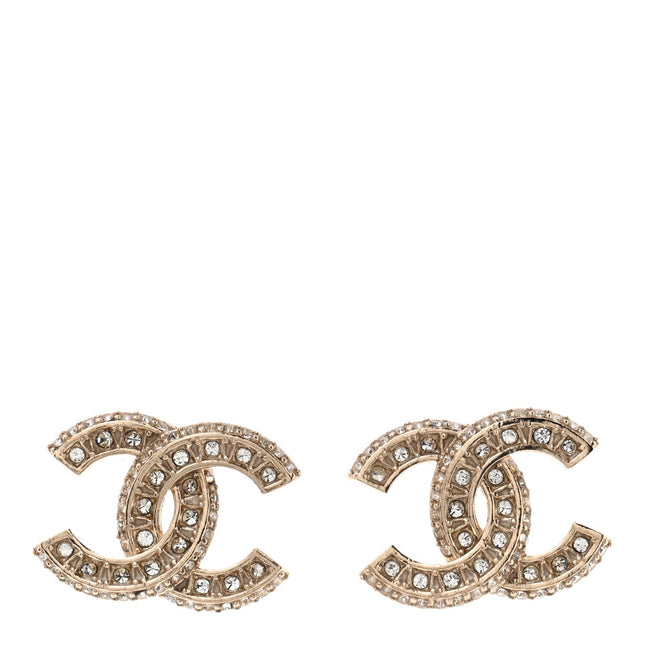 Crystal Timeless CC Earrings Light Gold Hover Image