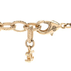 Pearl Baguette Crystal Long CC Necklace Gold