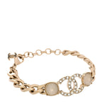 Glass Crystal CC Chain Bracelet Gold
