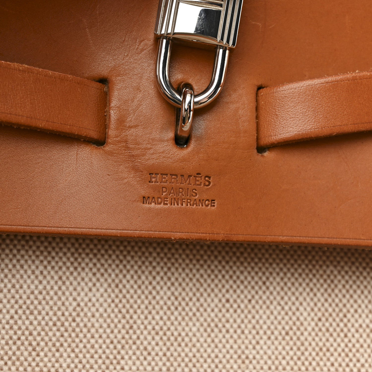 Toile Vache Calfskin Herbag 30 PM Backpack Natural