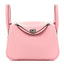Taurillon Clemence Verso Mini Lindy 20 Rose Sakura Gris Perle
