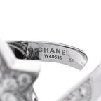 18K White Gold Diamond Comete Geode Ring 50 5.25