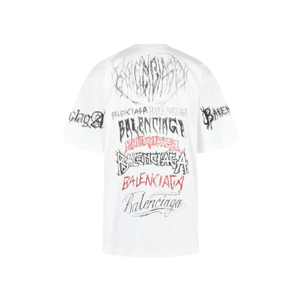 Balenciaga DIY Metal T-Shirt White/Black/Red