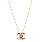 Resin Along The Nile CC Pendant Necklace Gold Purple