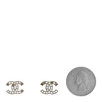 Crystal CC Earrings Silver