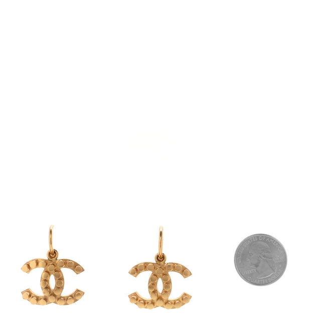 Metal Drop CC Earrings Gold Main Image