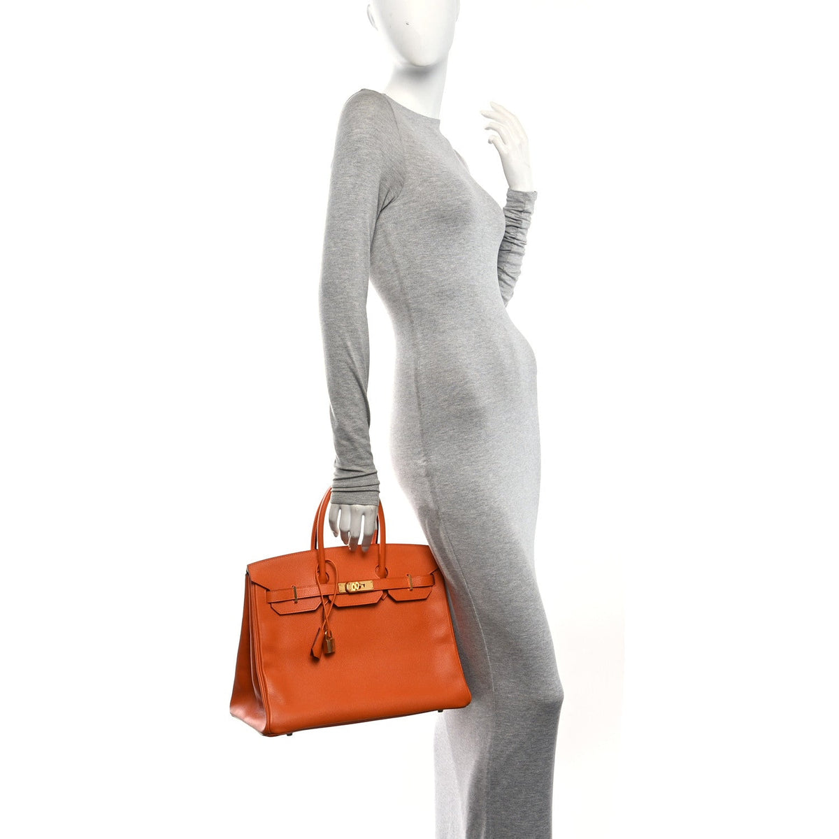 Epsom Birkin 35 Orange