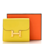 Evercolor Constance Compact Passant Wallet Lime