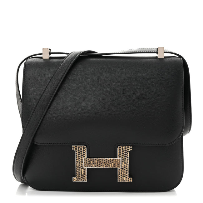 Madame Calfskin Lizard Constance 24 Black Ombre Hover Image